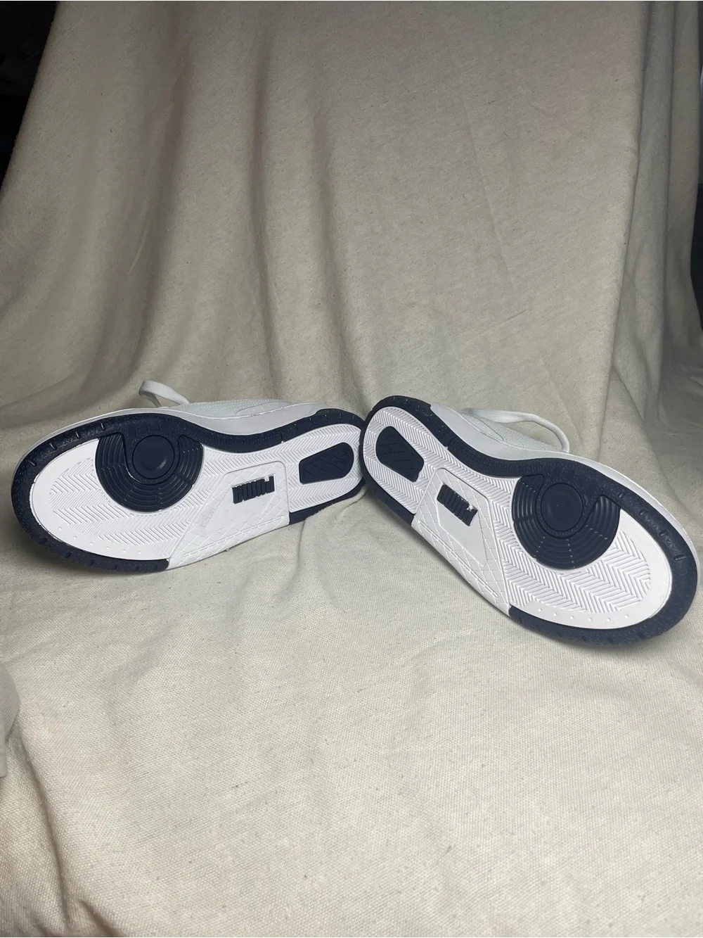 Puma Men’s White Sneakers with Navy Accents